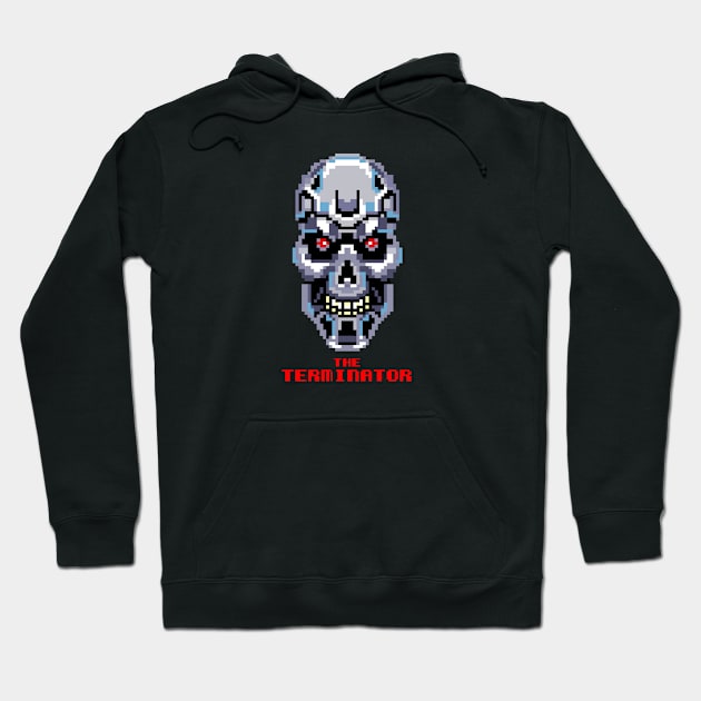 Terminator Pixel Art Hoodie by GregNowachek